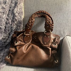 MICHAEL KORS Woodside Satchel Genuine Leather in color Bark